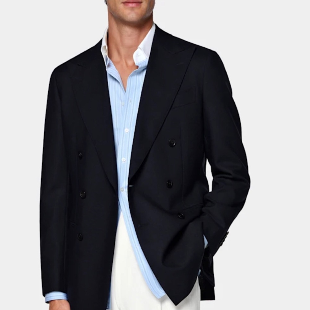 SUITSUPPLY Navy Tailored Fit Havana Suit Jacket 54 NWOT